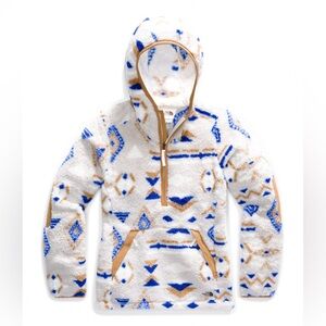 The North Face White and Blue Patterned Hoodie
